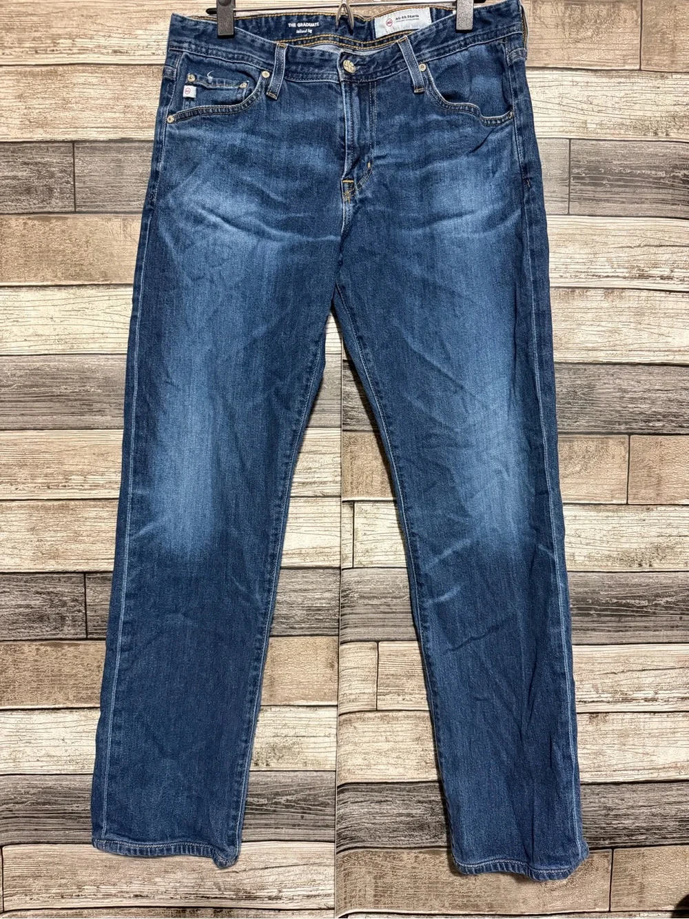 AG The Graduate Tailored Leg Jeans 32R Blue (Inseam 29.5) Cotton Lyocell Blend